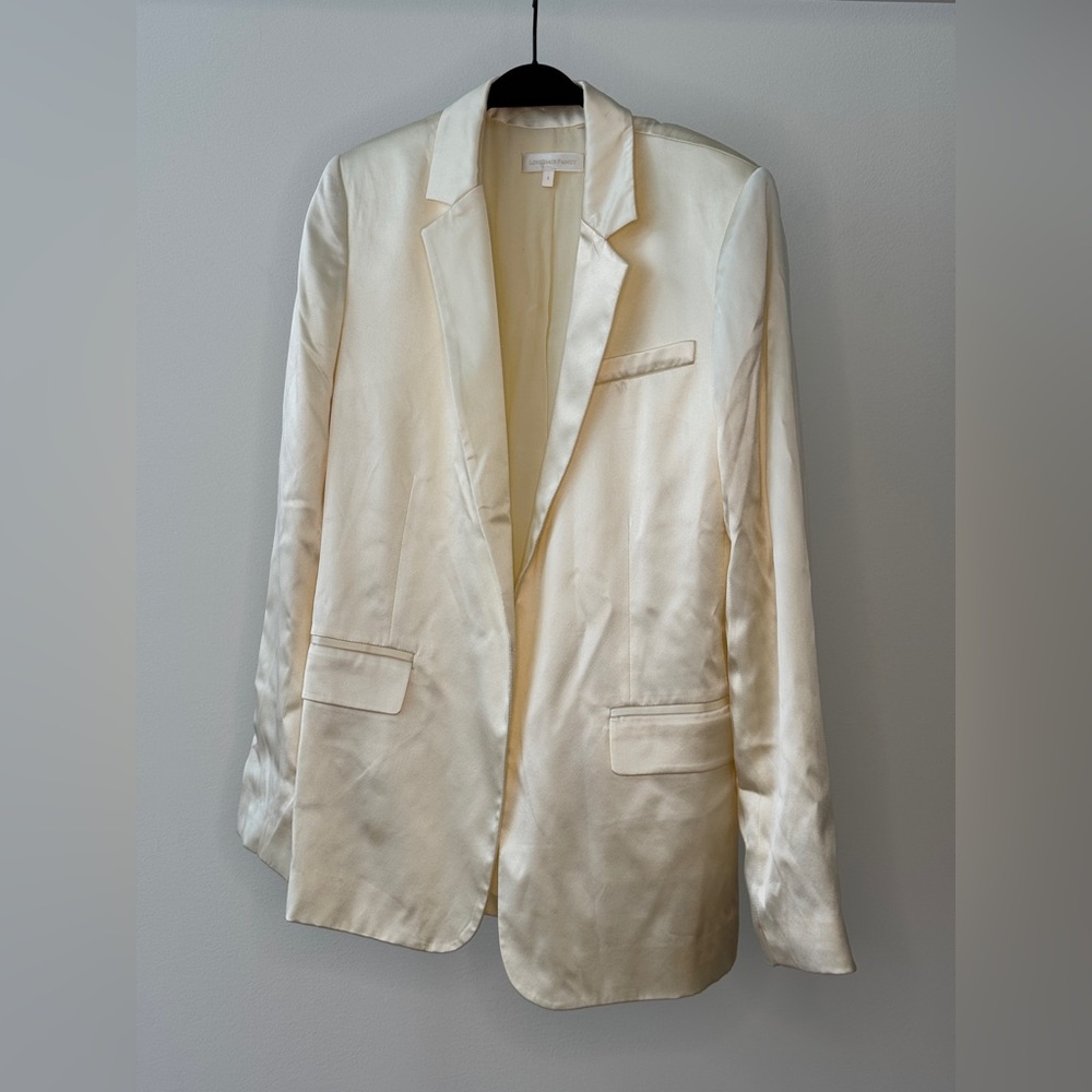 NWOT LoveShackFancy Astara Silk Open Blazer Size 4